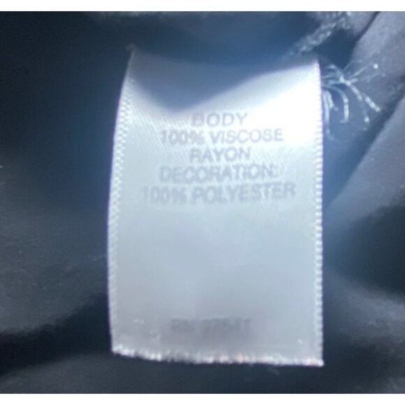 J.Jill Petite Black Floral Embroidered Boho Hippie Artisan Cottagecore Blouse - Picture 6 of 8